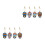 2Sets DIY Rhinestone Skull Keychain Kit Assorted Colors Acrylic Metal 1