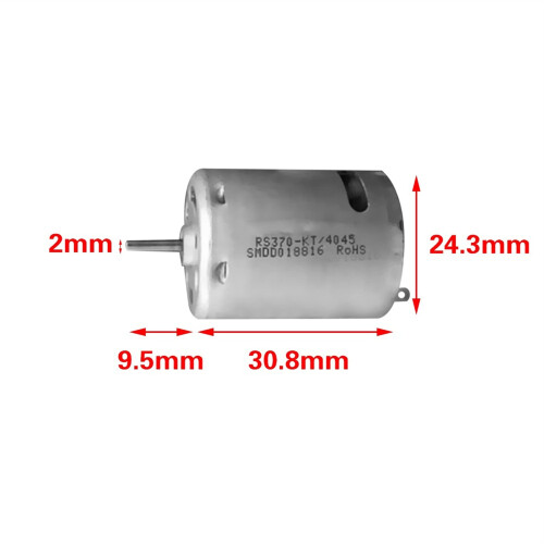Speed 12V DC Motor 370 Micro Motor for Hobby Projects, Compact  Torque Design 33600RPM 2