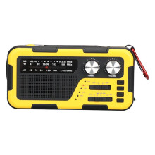 USB-Handkurbel-Notfallradio, Solarladeradio, Leselampe, 4000 MAh, 3,5-Mm-KopfhöReranschluss für Outdoor-Rucksacktouren