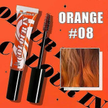 (08 ORANGE) One-off Temporary Hair Coloring Disposable Hair Coloured Chalk Wax for Hair Cover Fashion Design Washable Non-toxic Beauty Tools 25-26