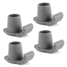 Walker Ski Glider, Pack of 4 for 1 1/8 Inch Pipes Tool Installation (Grey)