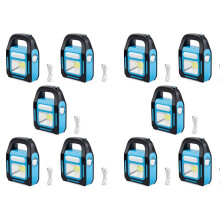 10X 3 in 1 Solar USB Wiederaufladbare COB LED Camping Laterne, Aufladen Des Geräts, Wasserdichtes LED Notlicht Für Taschen Lampen