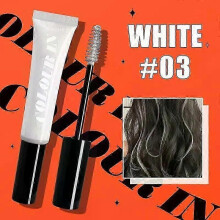 (03 WHITE) One-off Temporary Hair Coloring Disposable Hair Coloured Chalk Wax for Hair Cover Fashion Design Washable Non-toxic Beauty Tools 25-26