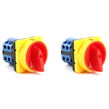 2X 20A OFF- 4 Poles Disconnect Isolator Switches LW26GS CA10 48X48mm Padlock Rotary Cam