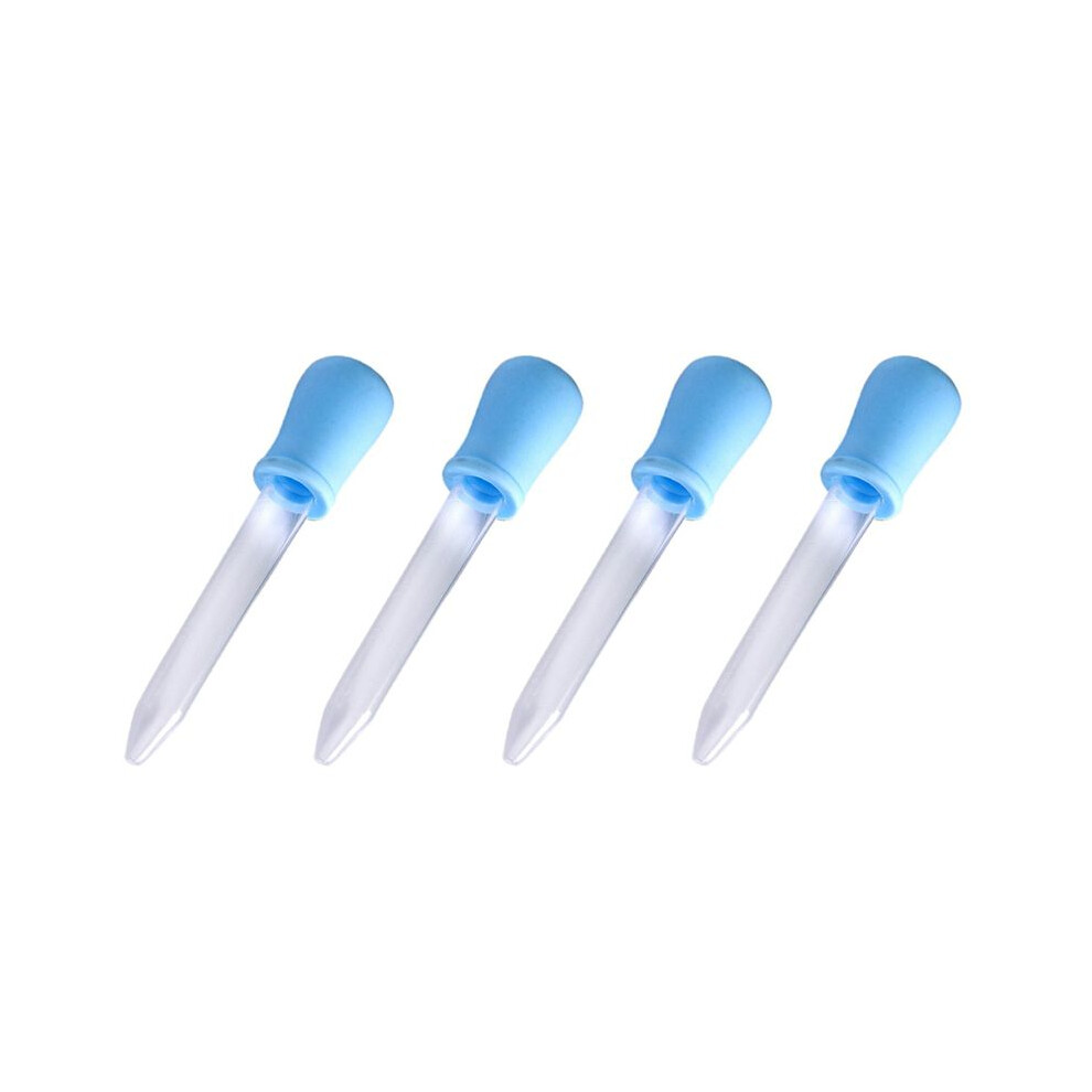 4X 5ml Clear Plastic Pipette Liquid Medicine Dropper  for Baby