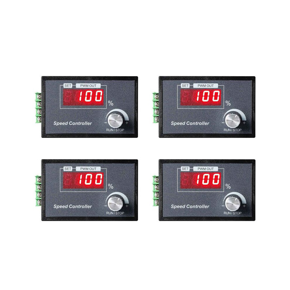 4X Pwm Motor Speed Controller 6-60V 30A With Digital Display & Robust Pcb - Perfect For Various Machines 6032340274982