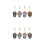 2Sets DIY Rhinestone Skull Keychain Kit Assorted Colors Acrylic Metal 2