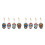 2Sets DIY Rhinestone Skull Keychain Kit Assorted Colors Acrylic Metal 5