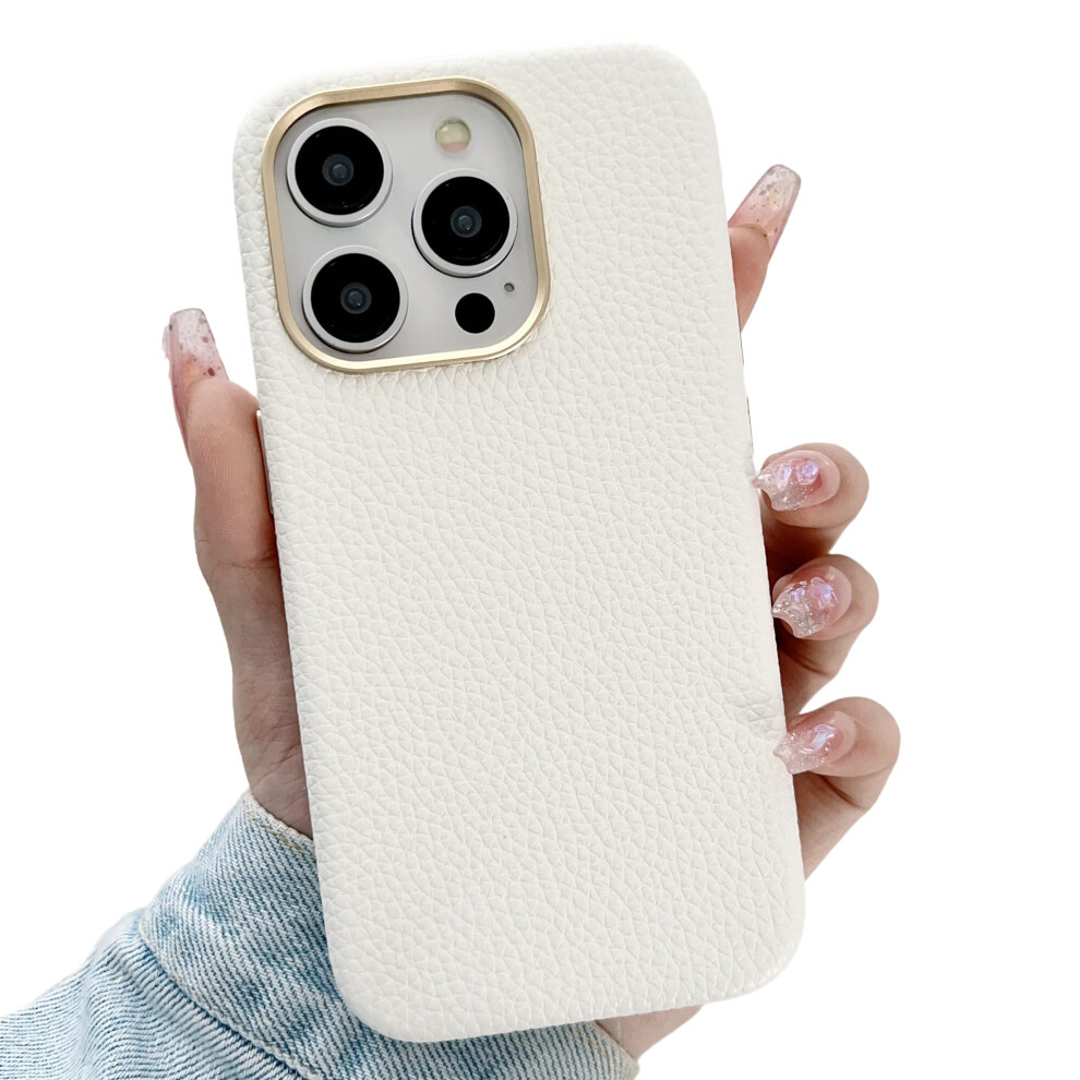Magsafe Case Leather Pattern Magnetic Silicone Cover Shockproof AntiâFingerprint Design For Iphone 14 White 9771547038979