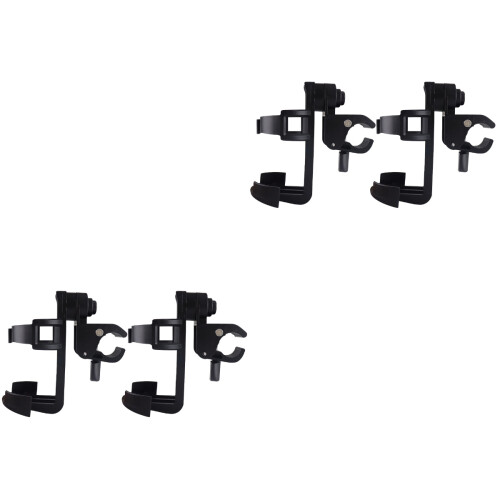 4Pcs Sturdy Black Stroller Cup Holder Easy Install 1