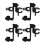 4Pcs Sturdy Black Stroller Cup Holder Easy Install 4