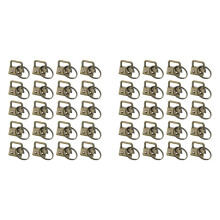 40 Stück Schlüsselanhänger-Hardware mit Schlüsselanhängerringen für Taschengurtband, Bronze