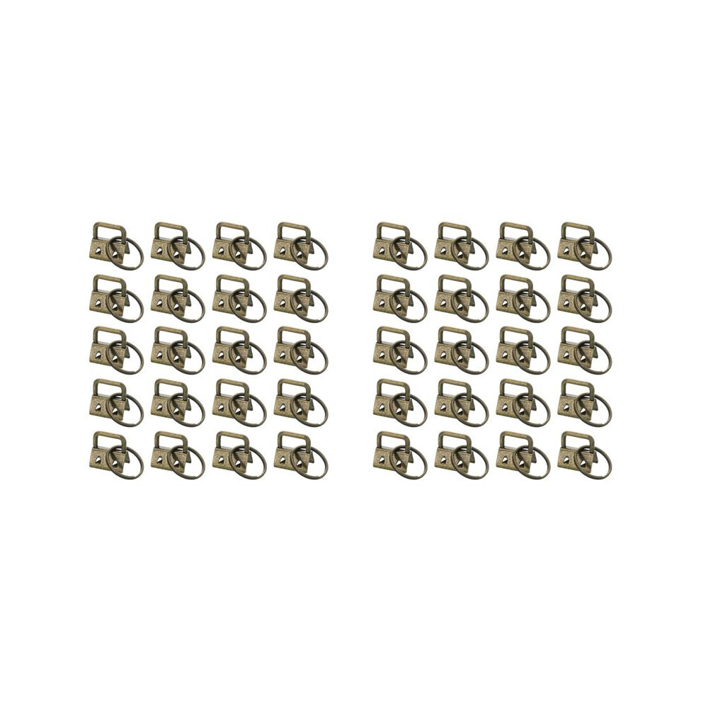40Pcs Key Fob Hardware With Keychain Rings For Bag Webbing,Bronze 6031758863139