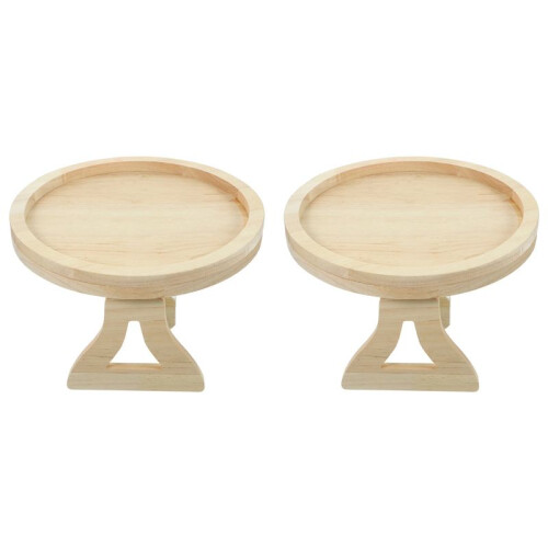 2X Round Foldable Wooden Sofa Clip  Side Table for Wide Couches Arm,Armrest Table for Eating/Drinks/Snacks/Remote