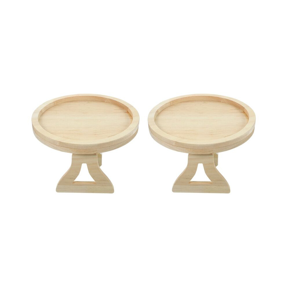 2X Round Foldable Wooden Sofa Clip Side Table For Wide Couches Arm,Armrest Table For Eating/Drinks/Snacks/Remote Brecantia