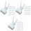 150Pcs Plastic Parrot Cage Food Holders White for Foraging Use 2