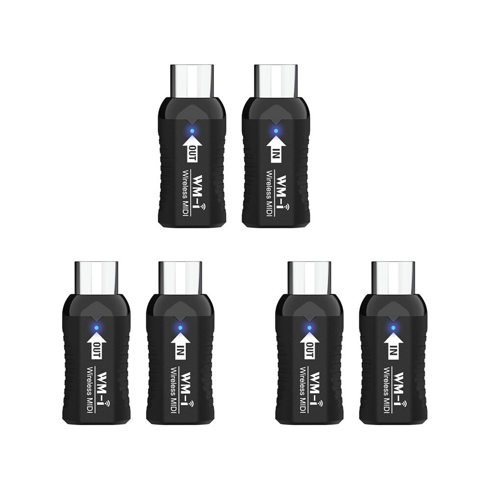 3X Rechargeable Midi Wireless Guitar System Audio Receiver Transmitter Wireless Midi Adapter For Digital Piano Keyboard 6031362775507
