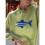Damen-Pullover mit Rundhalsausschnitt, Rippstrick, Fisch-Grafik, Oversize-Pullover im Y2k-Stil Hellgrün M 4