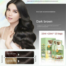 (black tea) 10Pcs/Boxed Natural Plant Hair Dye Bubble New Botanical Based For Grey Hair Color Bubble Dye