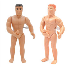 2 Pcs Adult Wind Up Toy Funny Novelty Prank Figure Gag Gift Flesh and Black 13x3x3cm