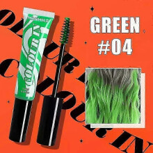 (04 GREEN) One-off Temporary Hair Coloring Disposable Hair Coloured Chalk Wax for Hair Cover Fashion Design Washable Non-toxic Beauty Tools 25-26