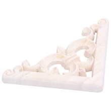 5szt. 8 X 8cm Drewno Rzeźbione Corner Onlay Aplikacja Decor Meble Niemalowanej