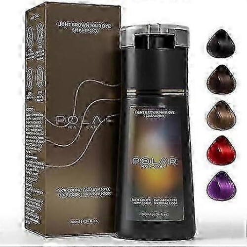 (light brown) Polar Instant Hair Dye Shampoo - Natural Grey Coverage for All