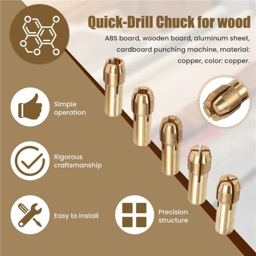 8-Piece 0.5-3mm Drill Chuck Collets Set of Quick Chuck for  Tools 2