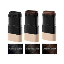 (Black Brown Color) Instant Hair Color Stick With Built-In Comb,Waterproof SweatProof Hair Dye Stick
