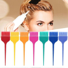 7Pcs Colorful Hair Dyeing Brush Set Salon Coloring Tool Kit C-306