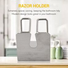 Electric Shaver Holder Wall-Mounted Self-Adhesive Stainless Steel Shaver Holder Wall-Mounted Bathroom Shaver Holder