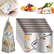 Reusable Vacuum Storage Bags 2026 Upgraded Aluminum Foil Zip Lock Food Pouches Airtight Double Sealing Medium 10 Pack