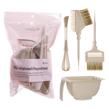 (Camel yellow) Ergonomic Hair dyed Applicator Kit Hair dyed Brush Bowl For Smooth Blending And Even Distribution Of Color Formulas  Brown purple