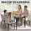 Homcom HOMCOM Dining Table for 4, Kitchen Table with Sintered Stone Tabletop, Brown 4