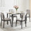 Homcom HOMCOM Dining Table for 4, Kitchen Table with Sintered Stone Tabletop, White 7