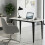 Homcom HOMCOM Dining Table for 4, Kitchen Table with Sintered Stone Tabletop, White 9