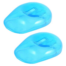 2pcs Blue Plastic Ear Cover Shield 7.9cm x 4.7cm for Hair Dye