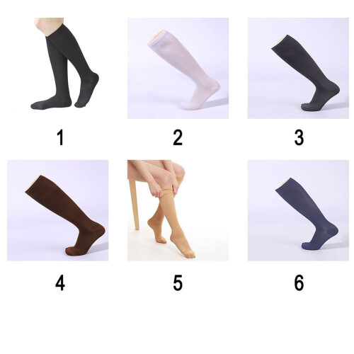 Knee  Compression Socks, Graduated Compression for Travel, AntiFatigue, Breathable, SM Grey 1
