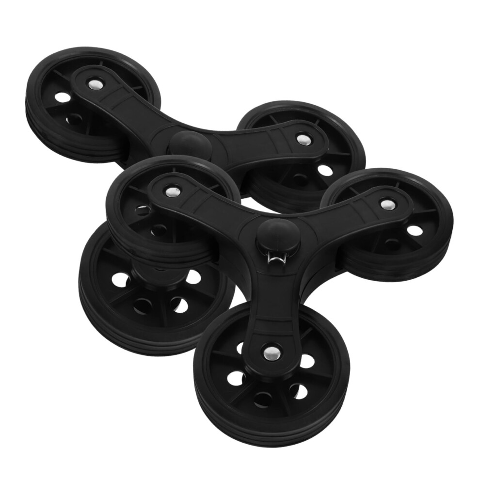 2Pcs Quiet Stair Climbing Cart Wheels With 360 Swivel Control, Triangle Replacement Set For Utility Carts 9330225525578