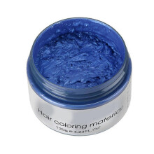 (Blue) Unisex DIY Hair Color Wax Mud Dye Cream Temporary Modeling 8 Colors