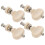4Pcs Ukulele Tuning Pegs Set with Ergonomic Plastic Buttons, Chromium White, Stable Tuning Control 1