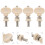 4Pcs Ukulele Tuning Pegs Set with Ergonomic Plastic Buttons, Chromium White, Stable Tuning Control 5