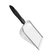 Stainless Steel Beach Sand Scoop with Fine Mesh, Ergonomic Shell Design, Durable Sand Sifter for Treasure Hunting