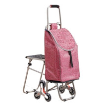 Aluminum Alloy Folding Shopping Cart with Lightweight Frame and Ergonomic Handle for Home Grocery Use