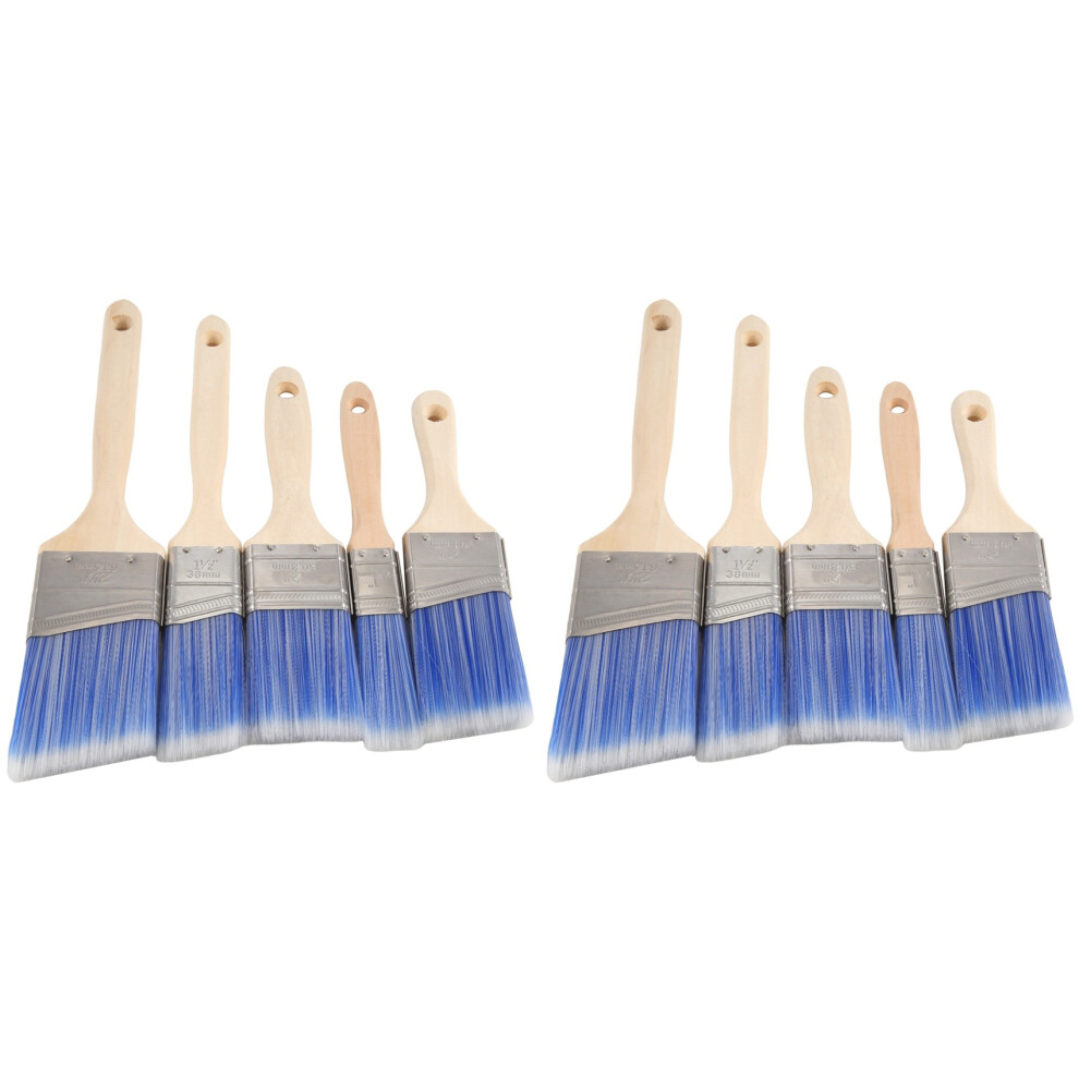 10 Pack Flat And Angle Brushes In Assorted Sizes, Paint Brushes For Walls,Wall Paint Brushes, Furniture Paint Brushes 6032869995368