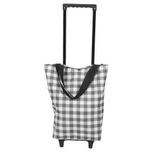 Foldable Shopping Cart with Smooth Rolling Wheels, Lightweight Utility Trolley for Laundry and Home Use