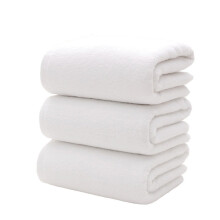 Luxury White Bath Towels Set of 3, Soft Absorbent 100 Percent Cotton for Bathroom Use