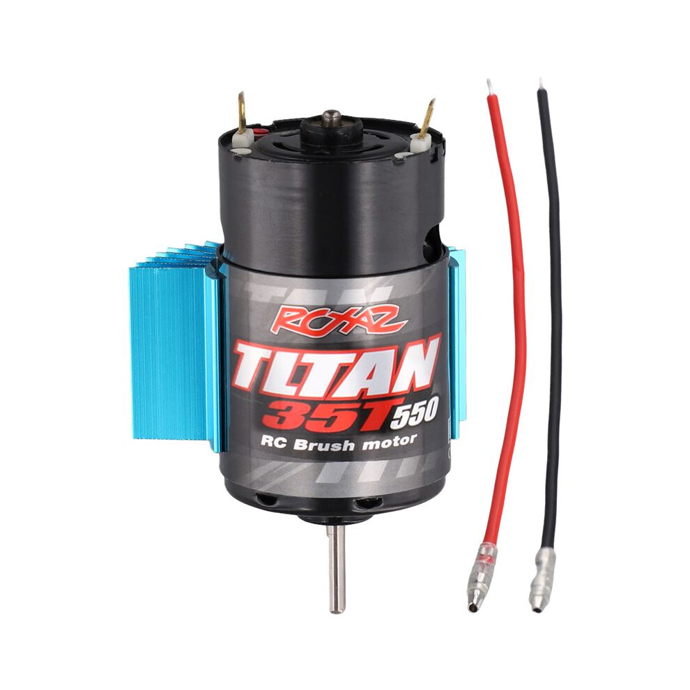 550 Brushed Motor With Heat Sink For 1:10 Rc Crawler Axial Scx10 Axi03007 Jl 90046 Slash Trx4 Trx6 35T Tauoh