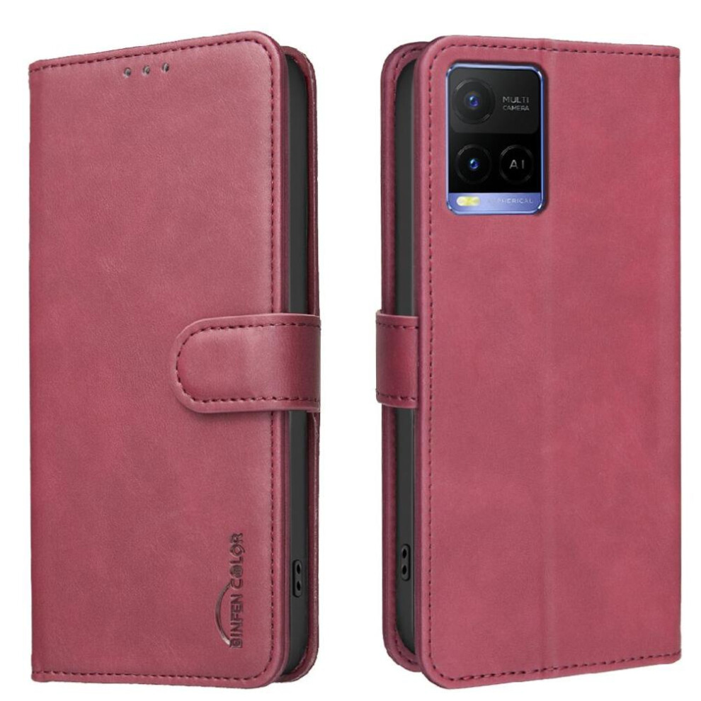 () Phone Case For Vivo Y33s All Round Shockproof Convenient Kickstand Rfid Blocking Protection Drop Protection 764563347148