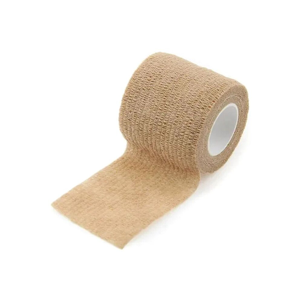 Tauoh Light/Brown Sport Self Adhesive Elastic Bandage Wrap Tape For Knee Support Pads Finger Ankle Shoulder 5Cm X 4.5M